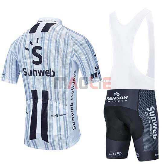 Maglia Sunweb Manica Corta 2020 Bianco Nero